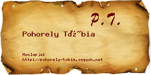 Pohorely Tóbia névjegykártya